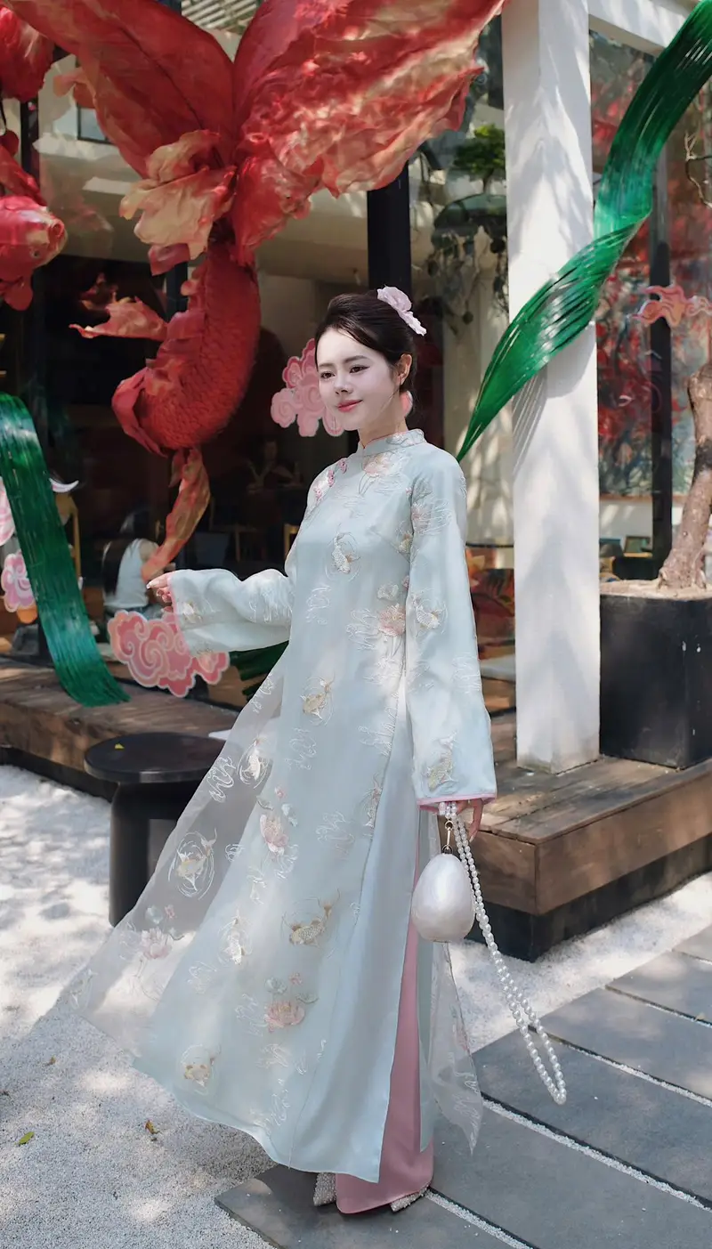 hình ảnh gái mặc áo dài