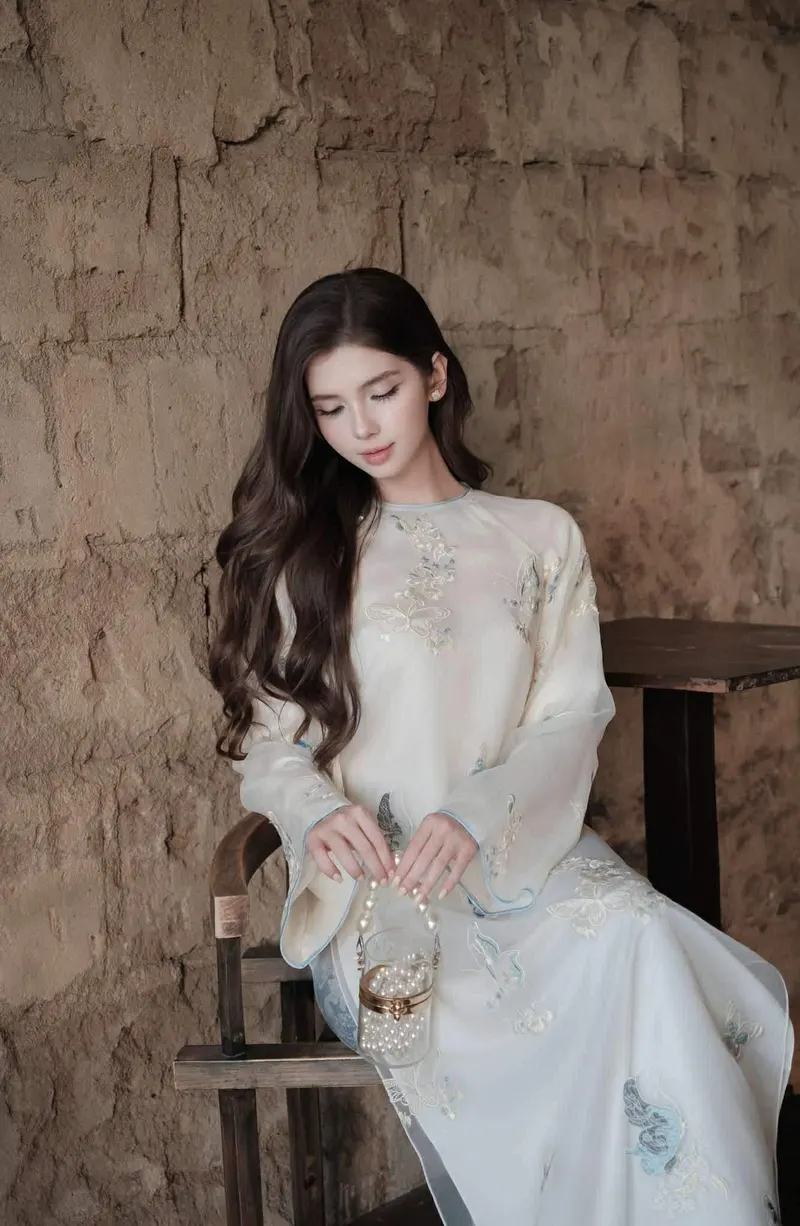 hình ảnh gái xinh mặc áo dài