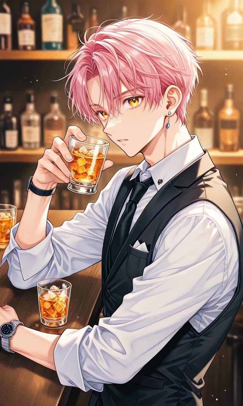 ảnh trai anime tóc trắng