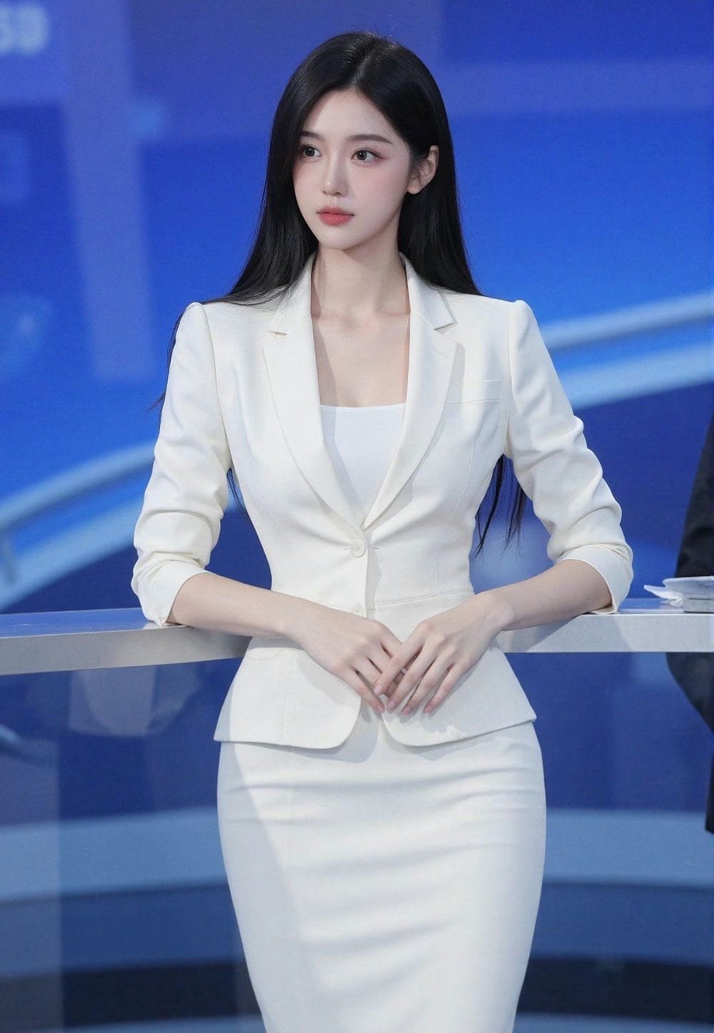 ảnh gái xinh công sở rạng rỡ