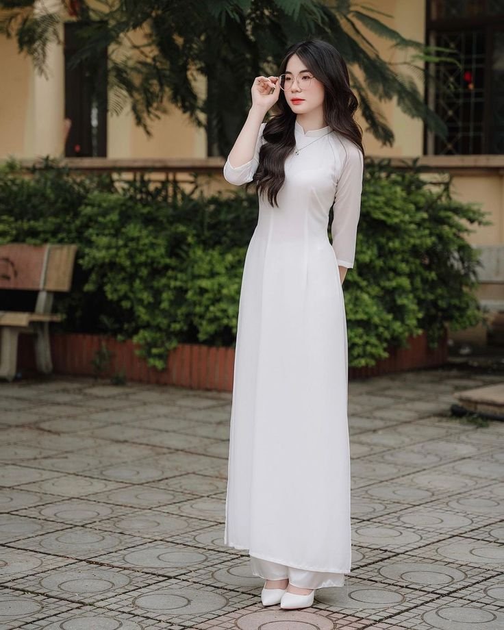 ảnh gái xinh mặc áo dài