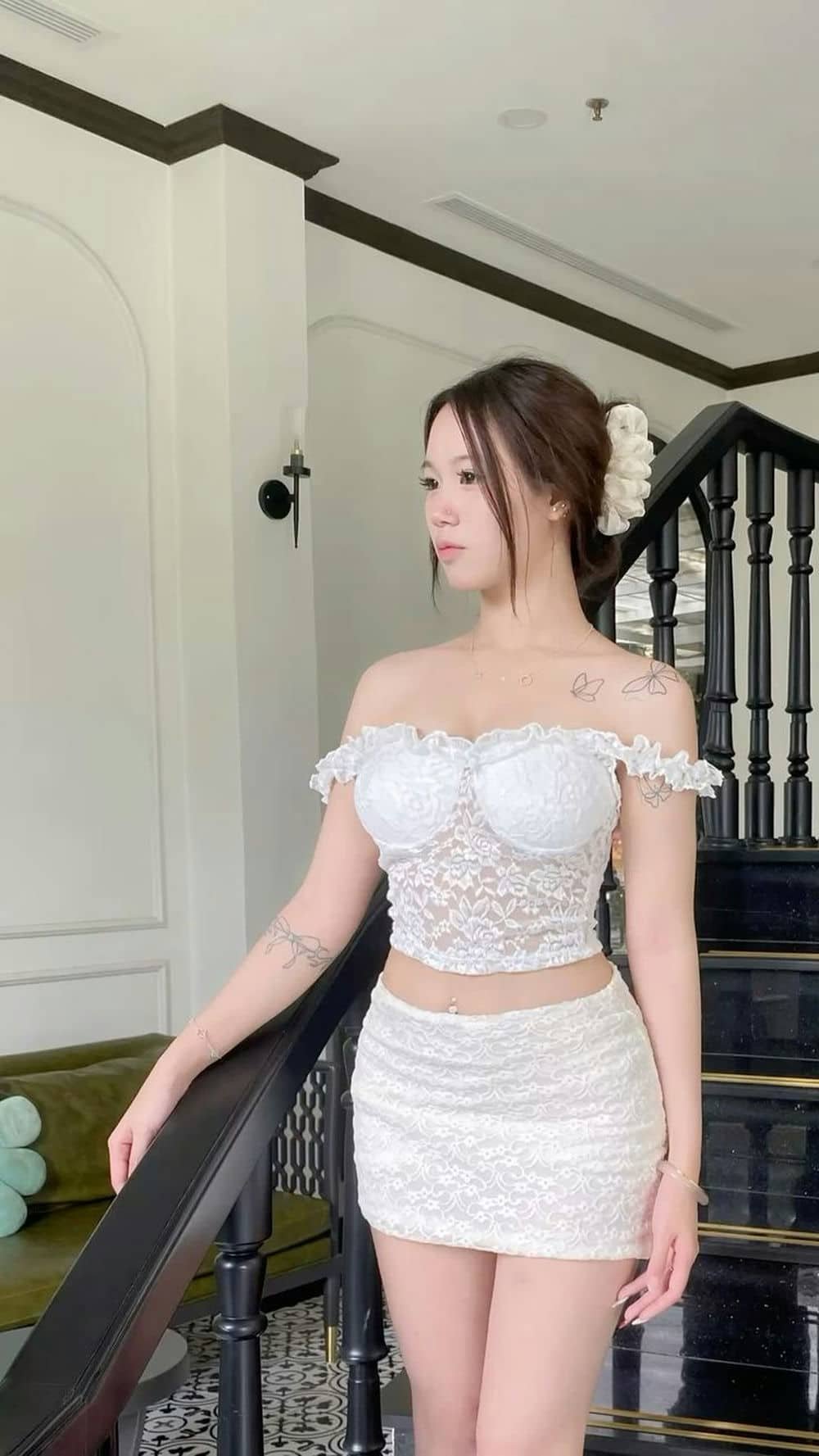 ảnh gái xinh mặc váy trắng đẹp