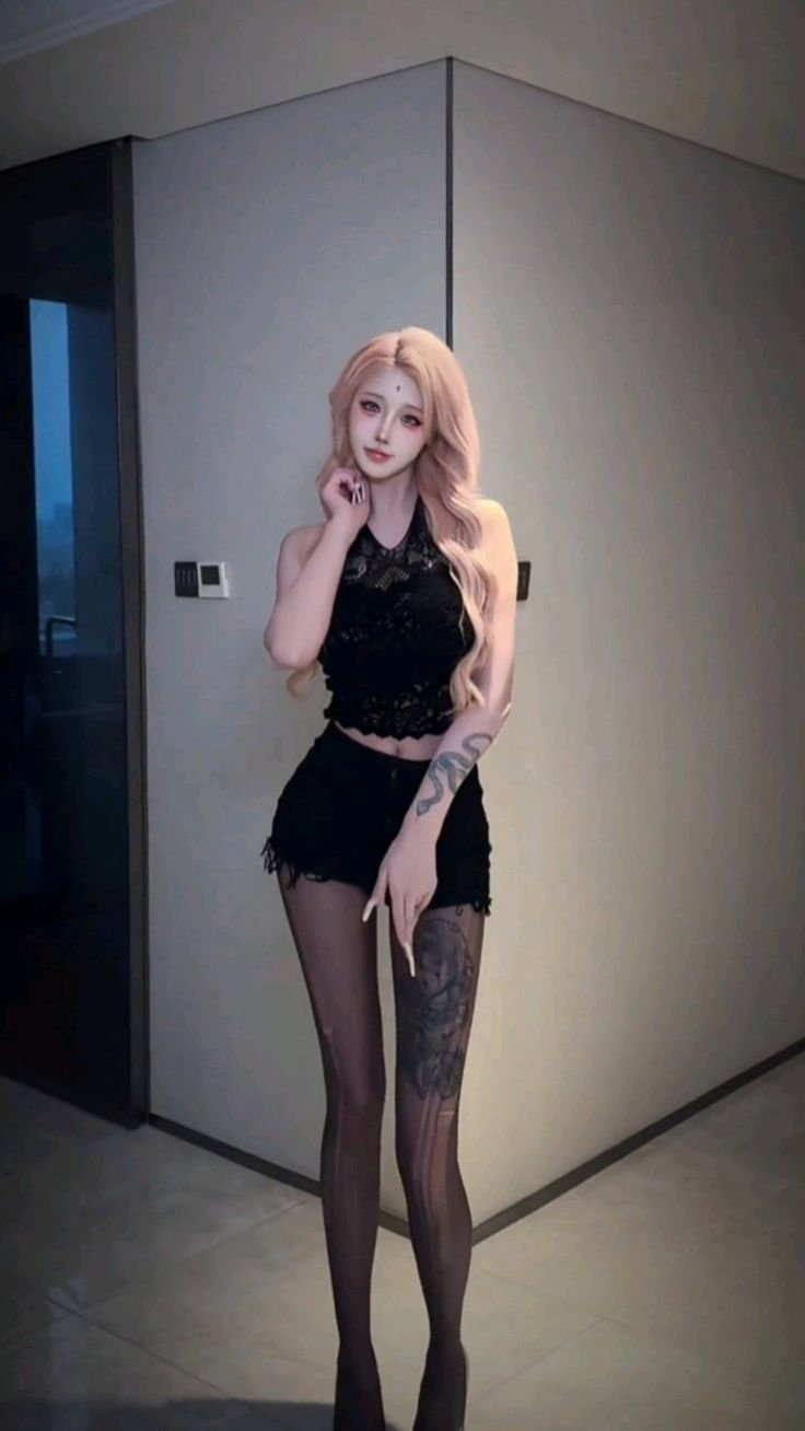 gái xinh mặc quần tất duyên dáng