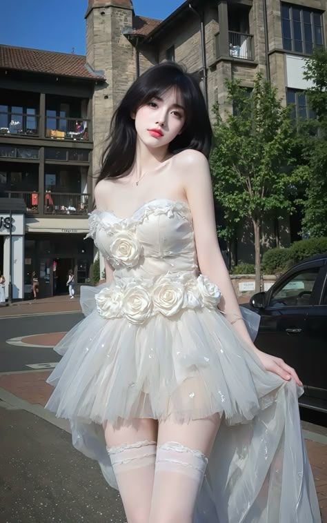 gái xinh mặc váy tươi tắn