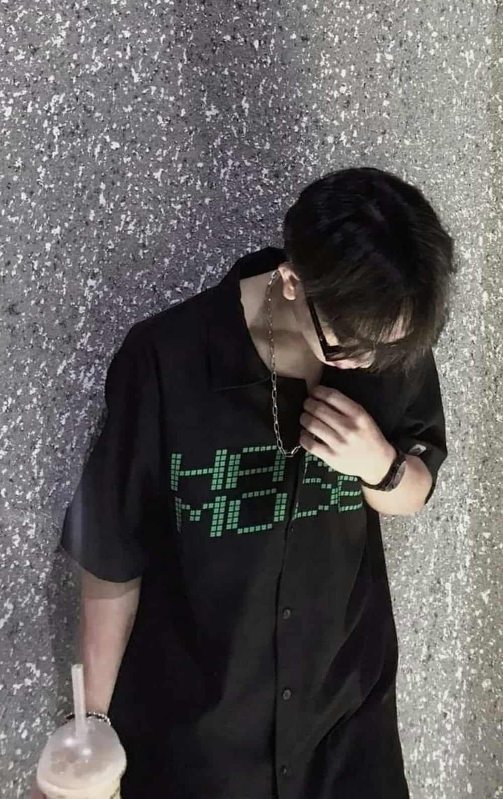 trai đẹp che mặt phong cách