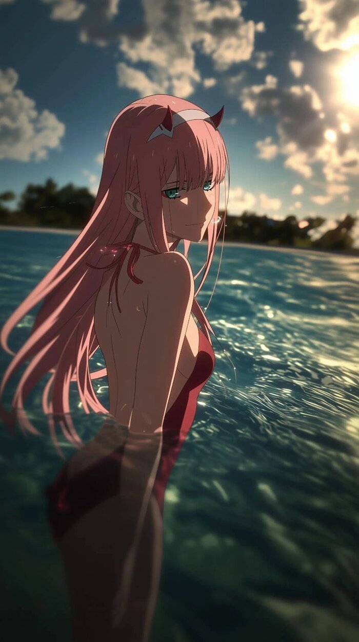 hình nền anime nữ tóc dài