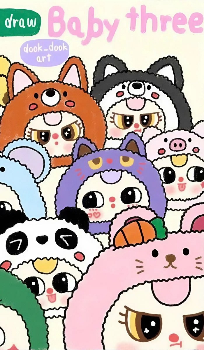 hình nền babythree dễ thương