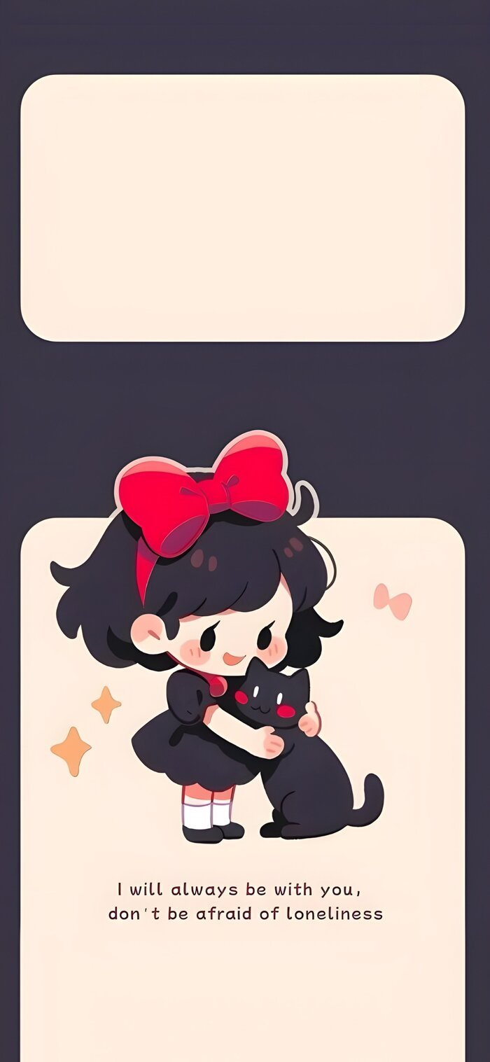 hình nền cute hoạt hình cô gái