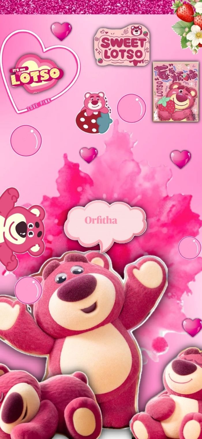 hình nền gấu dâu 4k