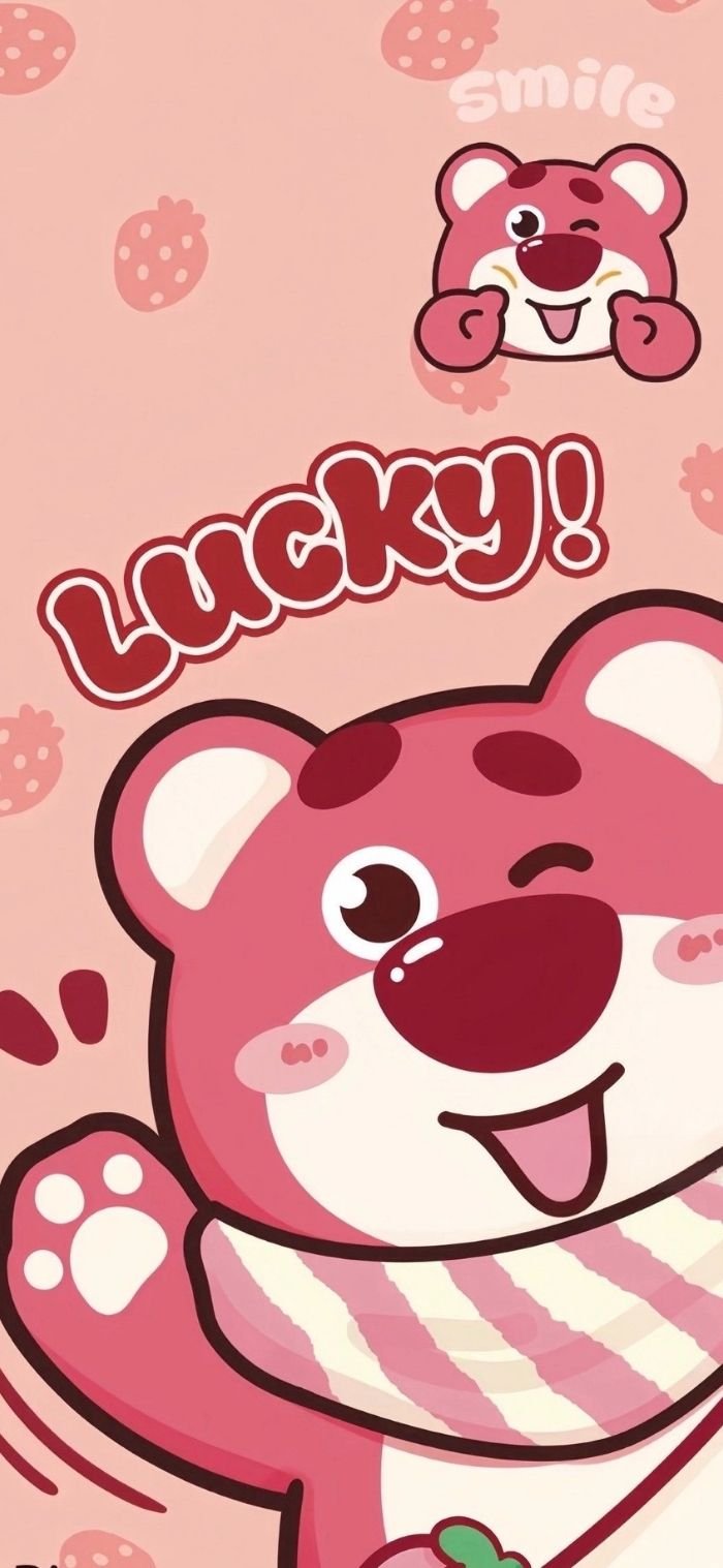 hình nền gấu dâu cute