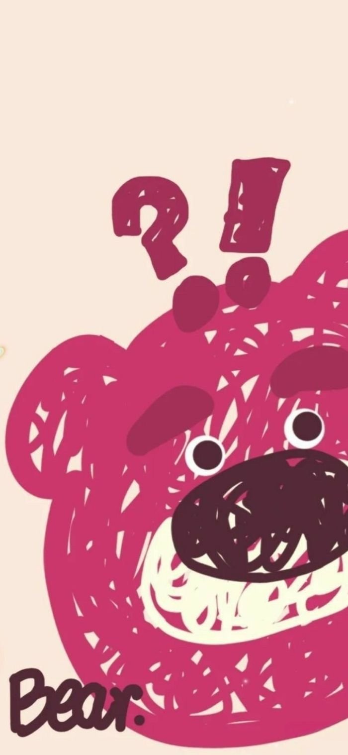 hình nền gấu dâu nền sáng