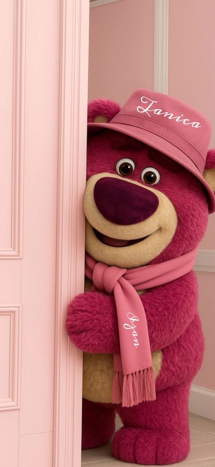 hình nền gấu dâu nhẹ nhàng