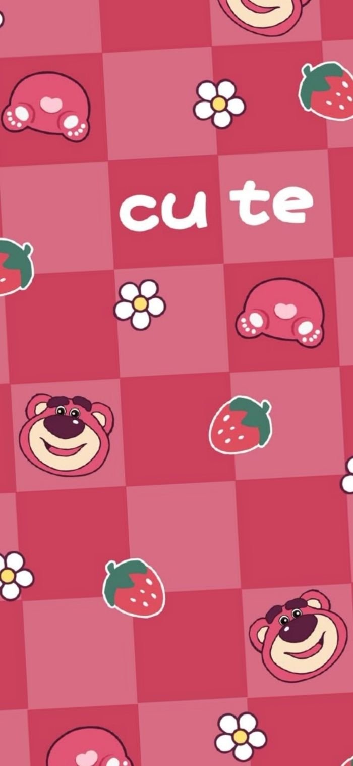 hình nền gấu dâu trang trí