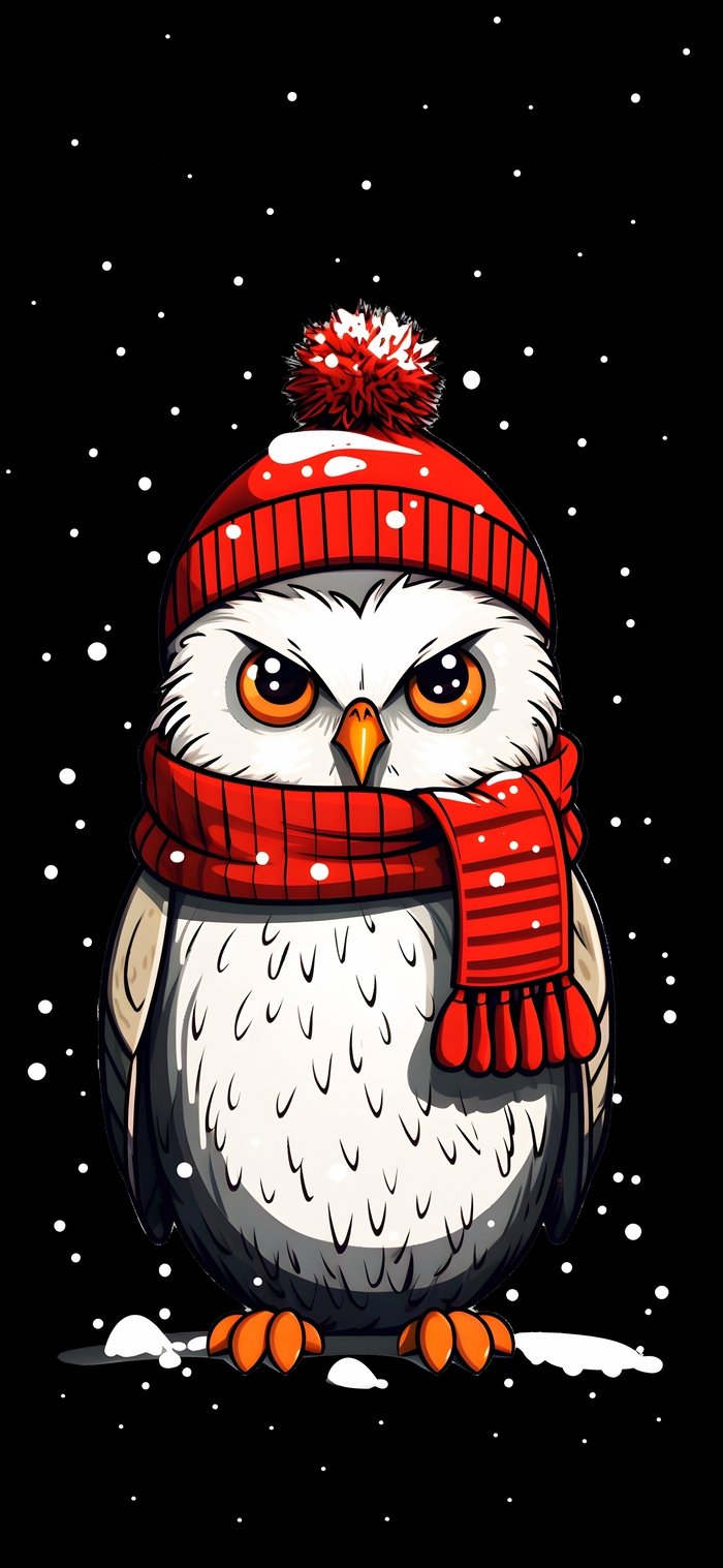 hình nền giáng sinh con cú