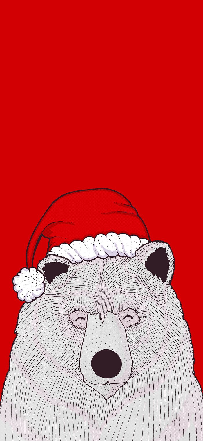 hình nền giáng sinh gấu trắng