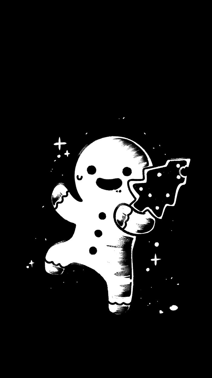 hình nền giáng sinh nền đen basic