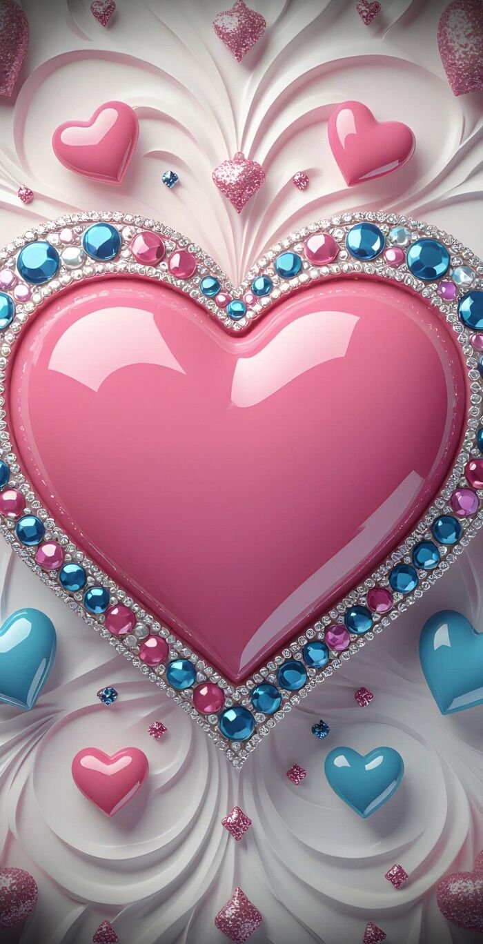 hình nền trái tim cute