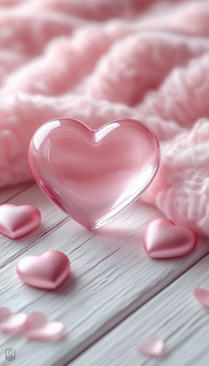 hình nền trái tim nghệ thuật tone hồng