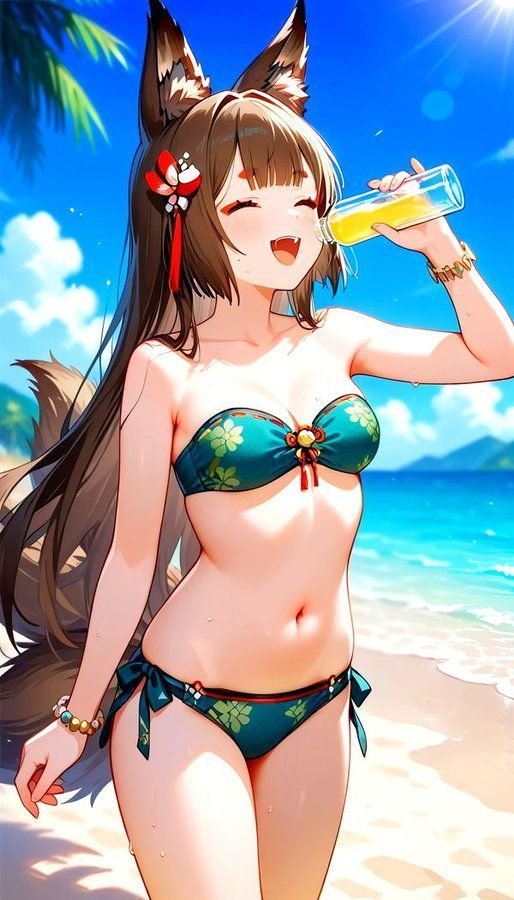 gái xinh anime mặc bikini quyến