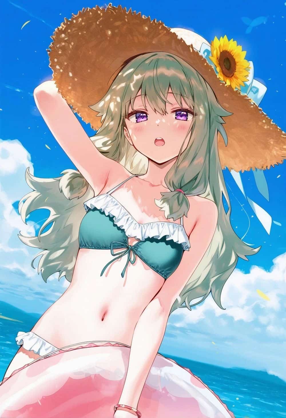 gái xinh anime mặc bikini xinh