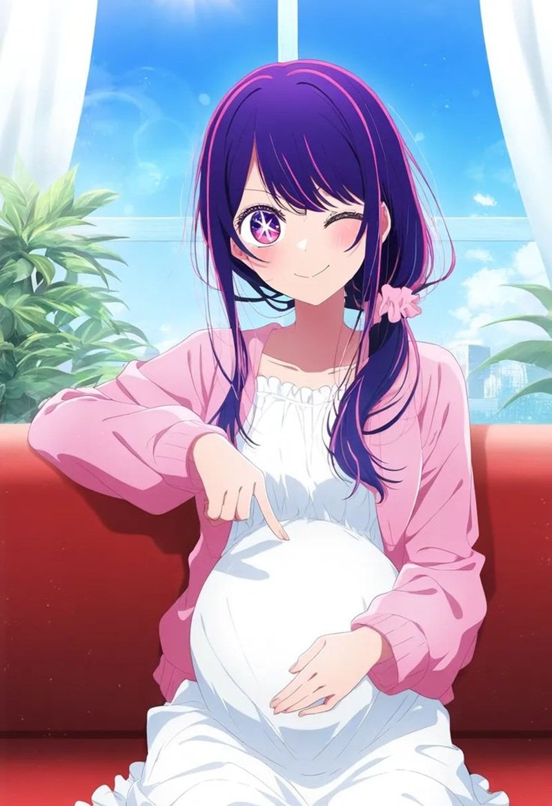 ảnh hoshino ai mang thai