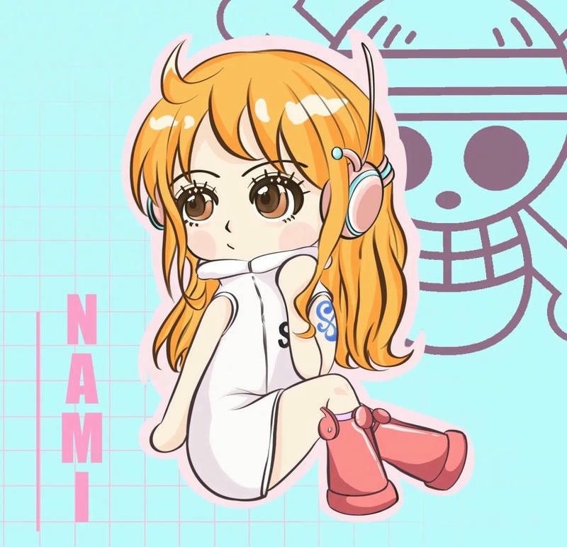 ảnh nami one piece chibi cute dễ thương