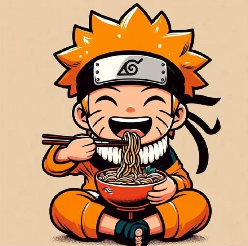 ảnh naruto chibi ăn mì siêu cute