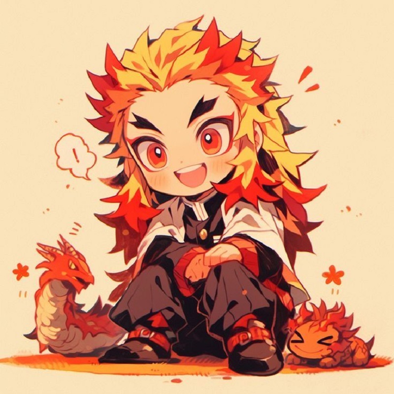 ảnh rengoku chibi dễ thương