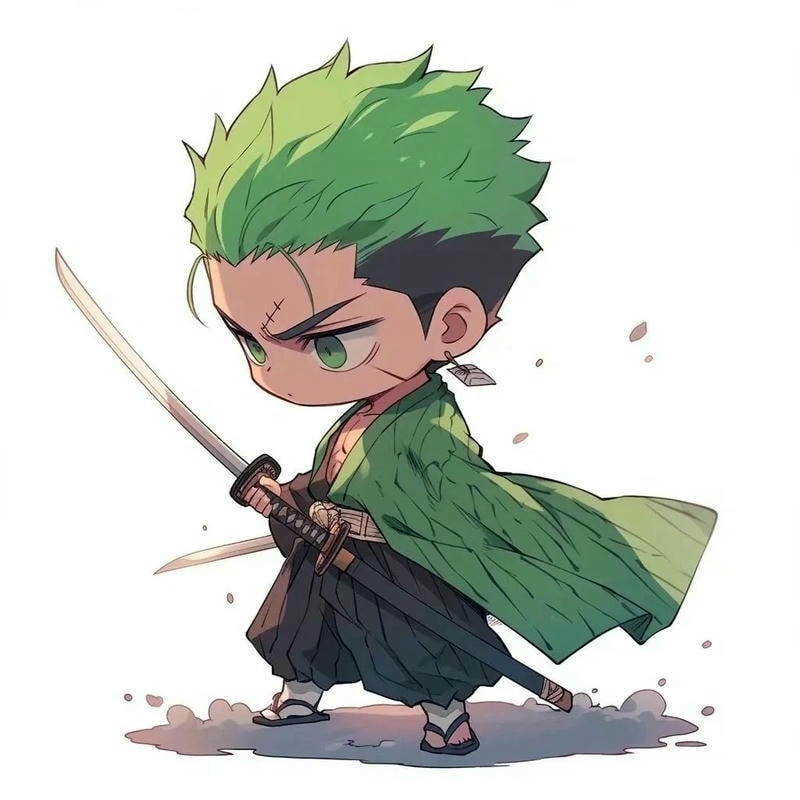 ảnh roronoa zoro chibi nhất kiếm phái