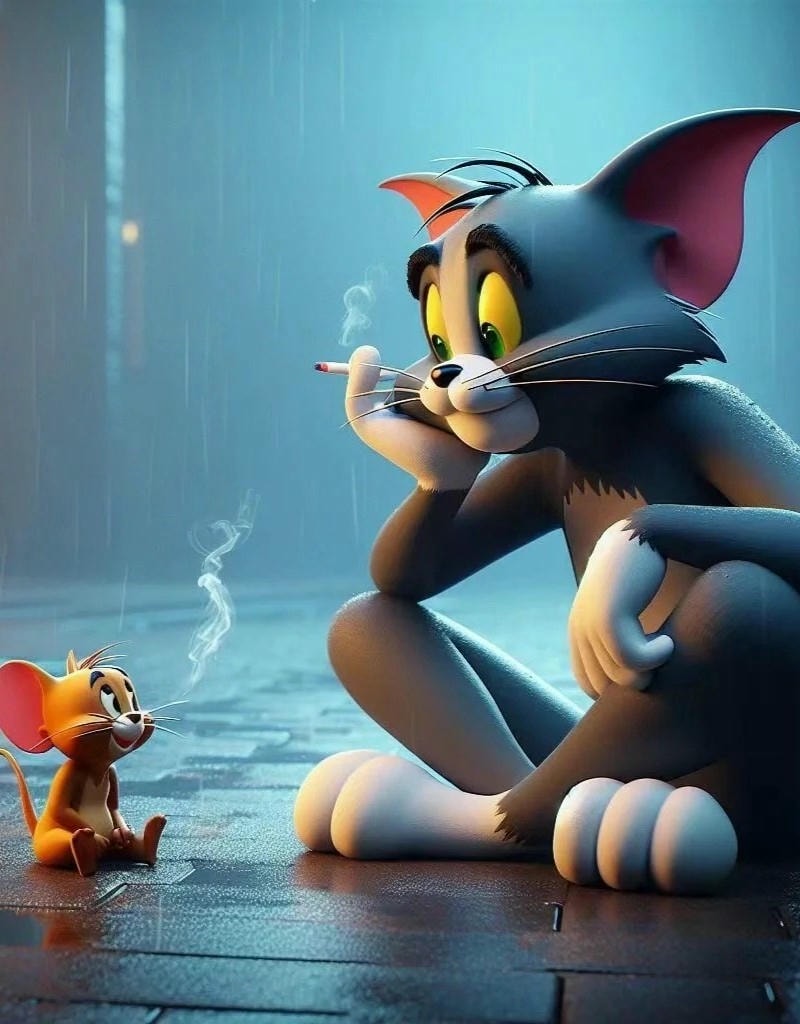 ảnh tom và jerry buồn HD đẹp