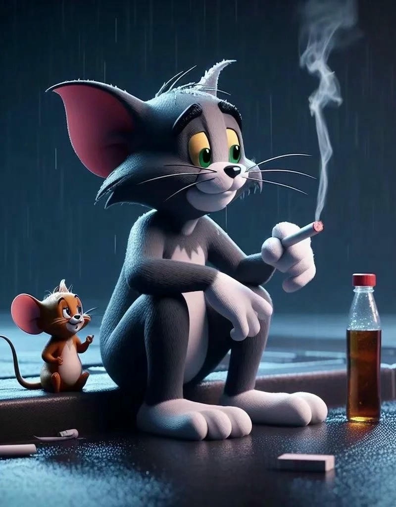 ảnh tom và jerry buồn HD