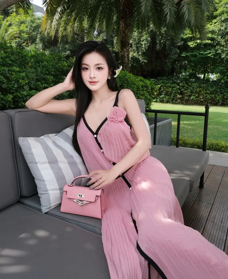gái xinh mặc pinky che mặt
