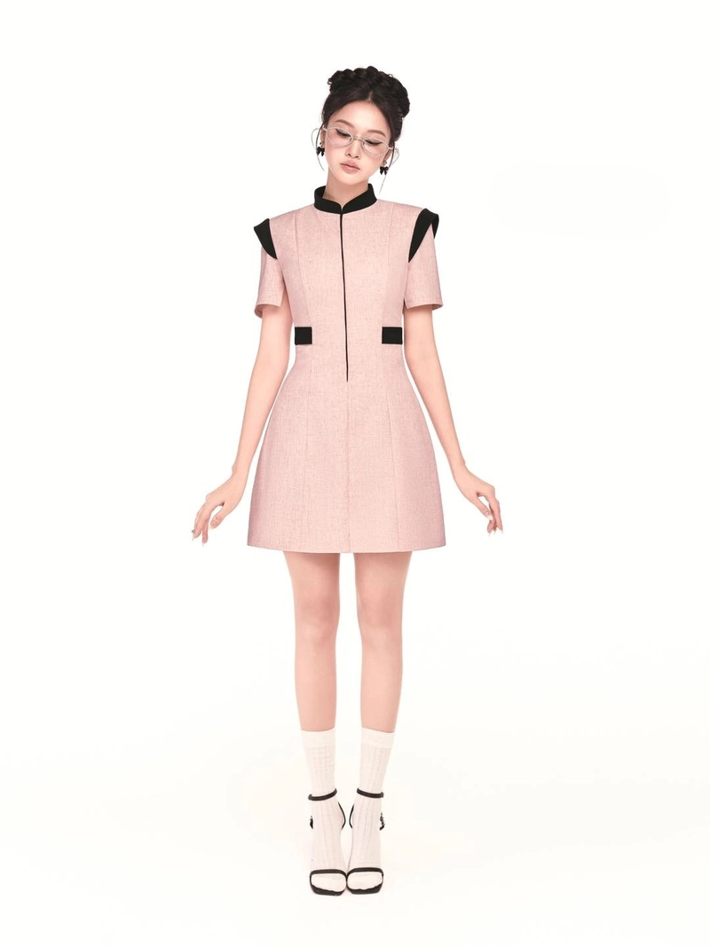 gái xinh mặc pinky thanh nhã