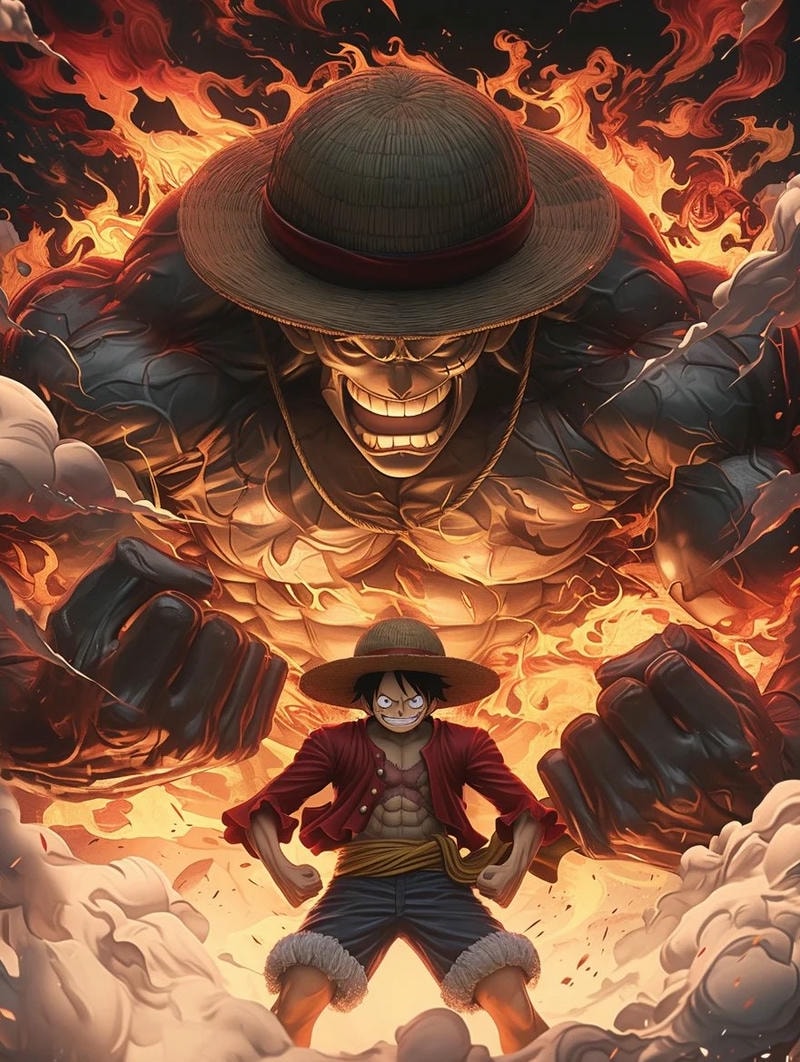 hình ảnh anime luffy 3d