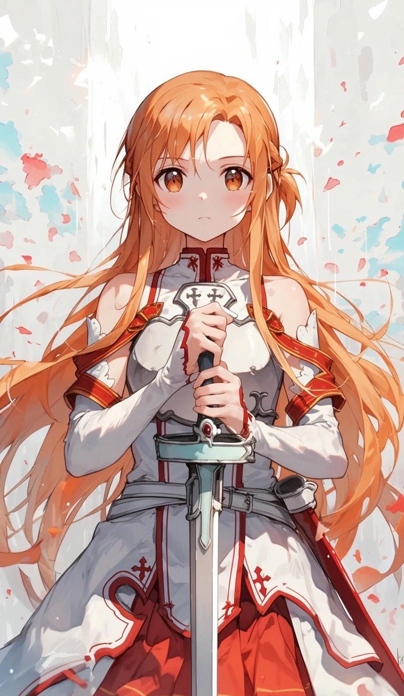 hình ảnh asuna yuuki anime dễ thương