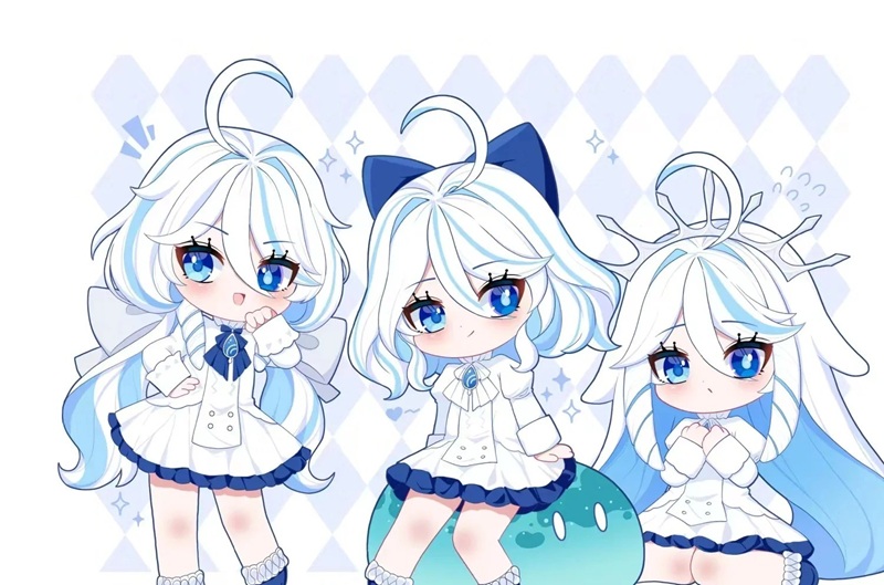 hình ảnh furina anime chibi