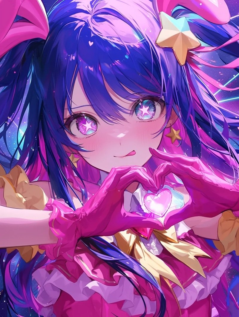 hình ảnh hoshino ai siêu cute 3d