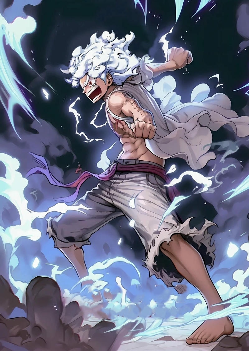 hình ảnh luffy gear 5 nika