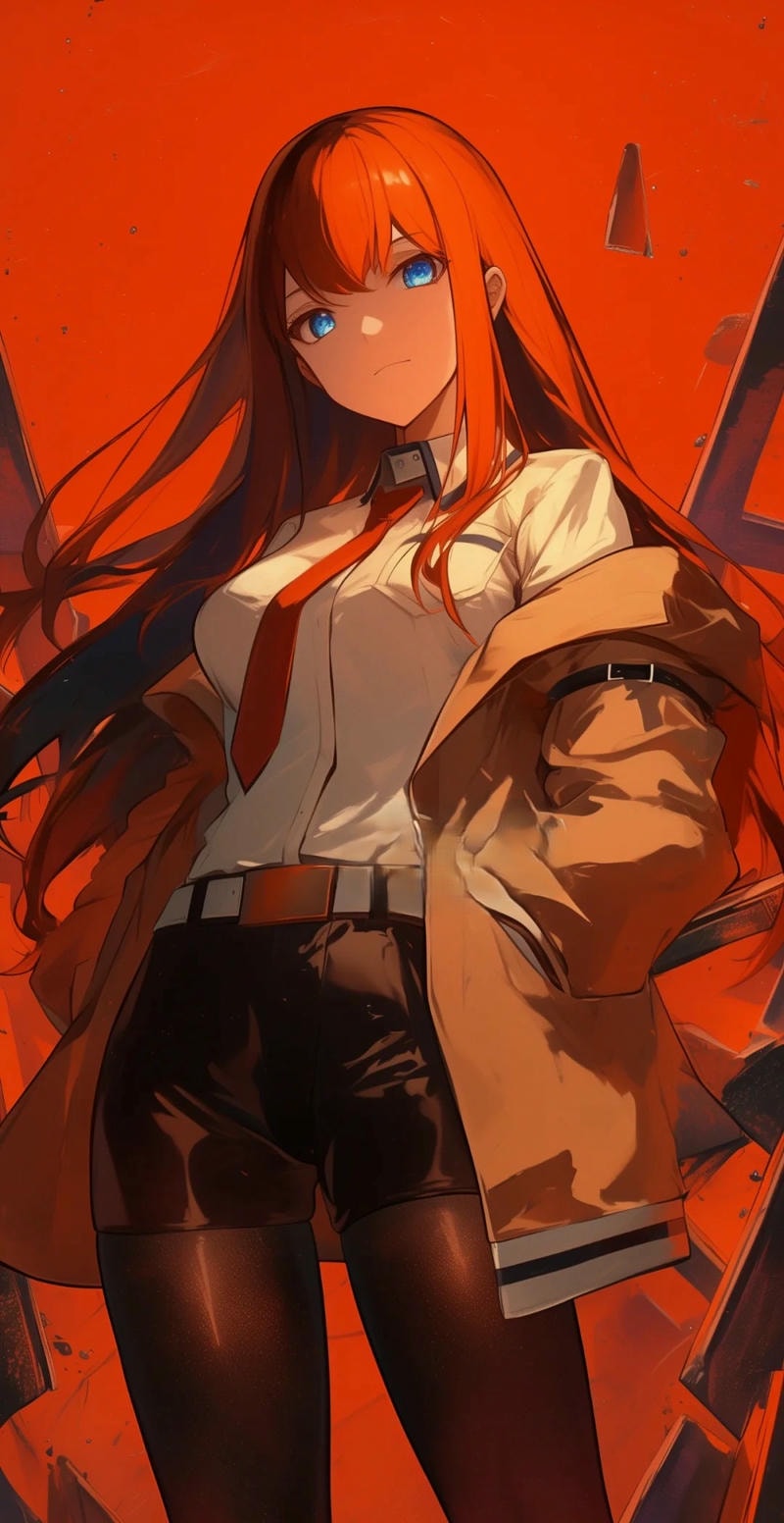 hình ảnh makise kurisu hình nền 4k