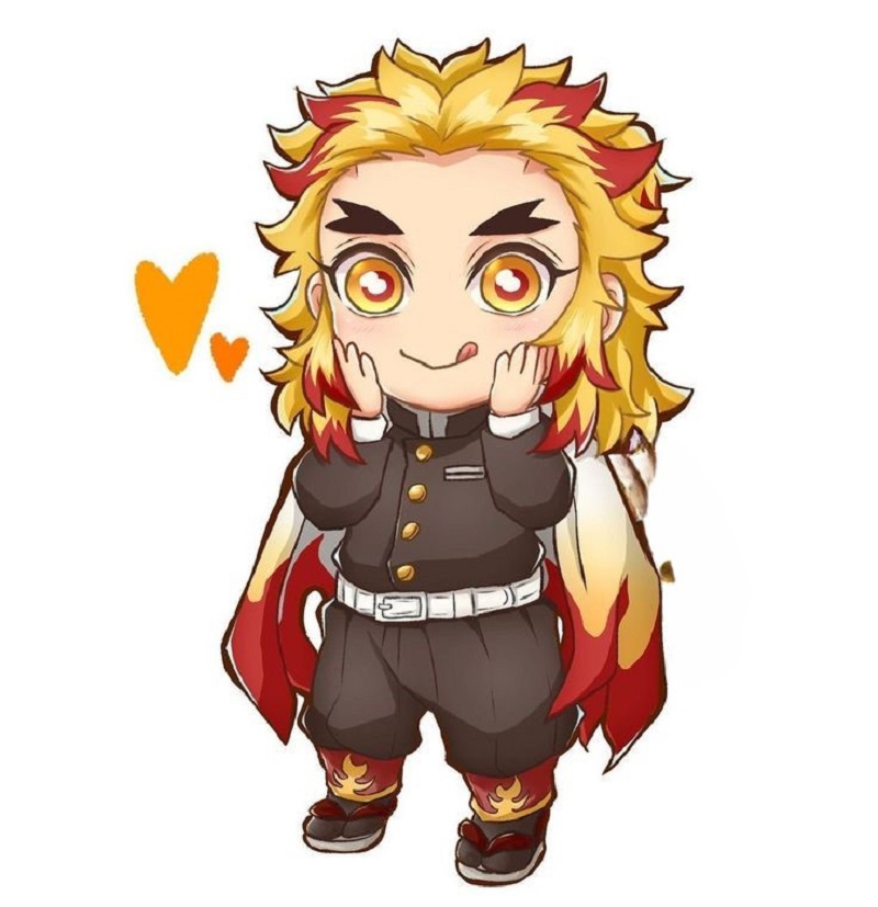 hình ảnh rengoku chibi đáng yêu