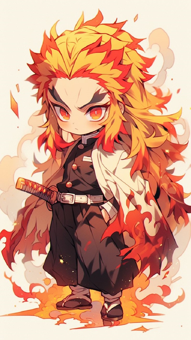 hình ảnh rengoku chibi ngầu