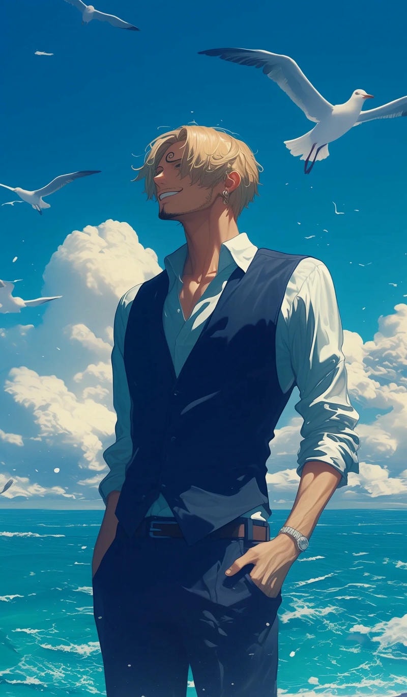 hình ảnh sanji chân đen hd