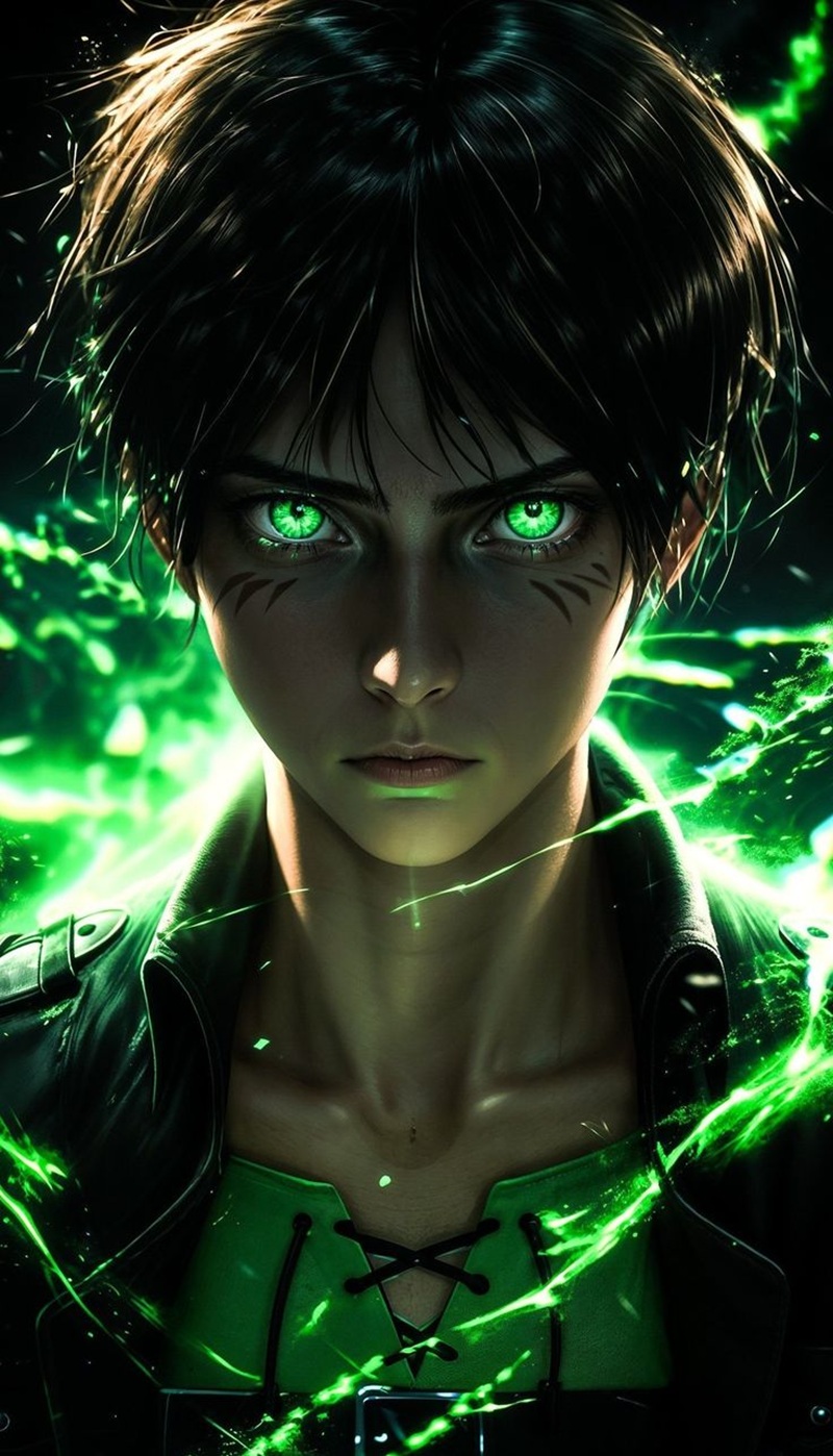 hình ảnh titan eren 3d