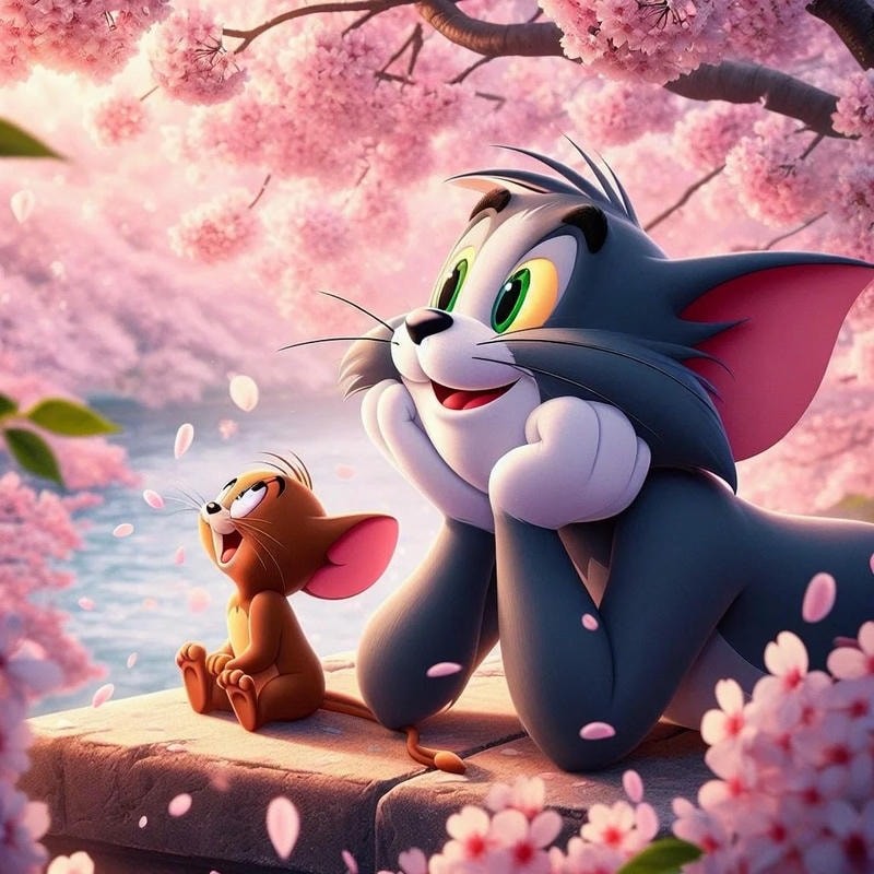 hình ảnh tom và jerry siêu dễ thương