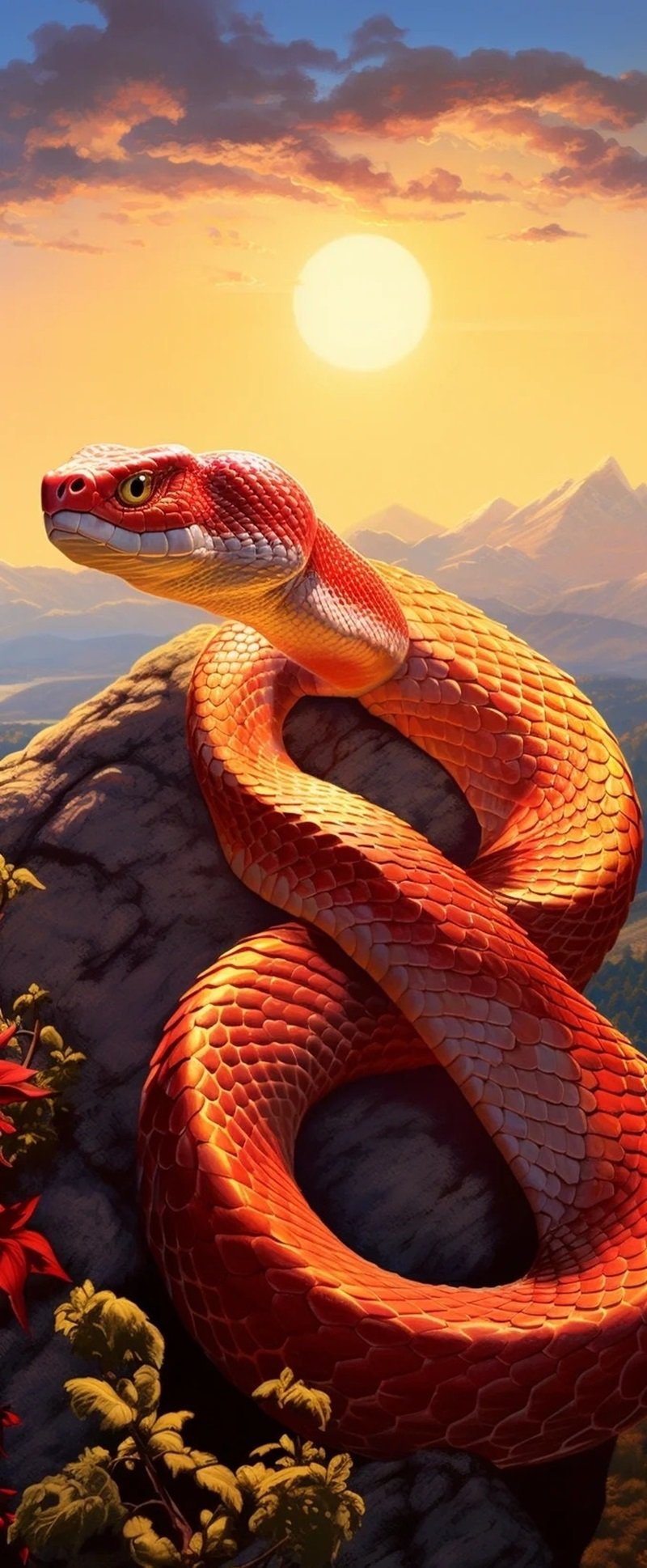 hình nền con rắn cute