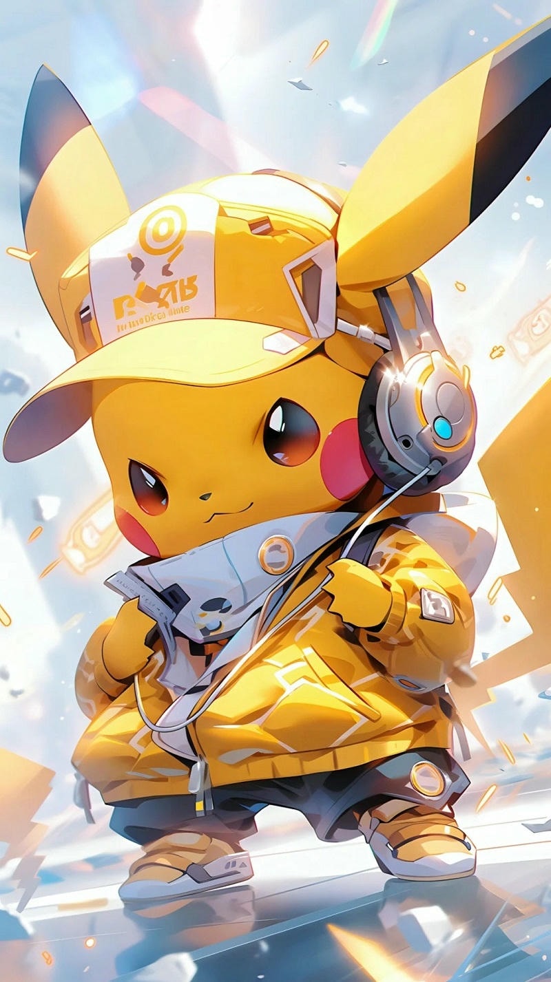 hình nền pikachu ngầu