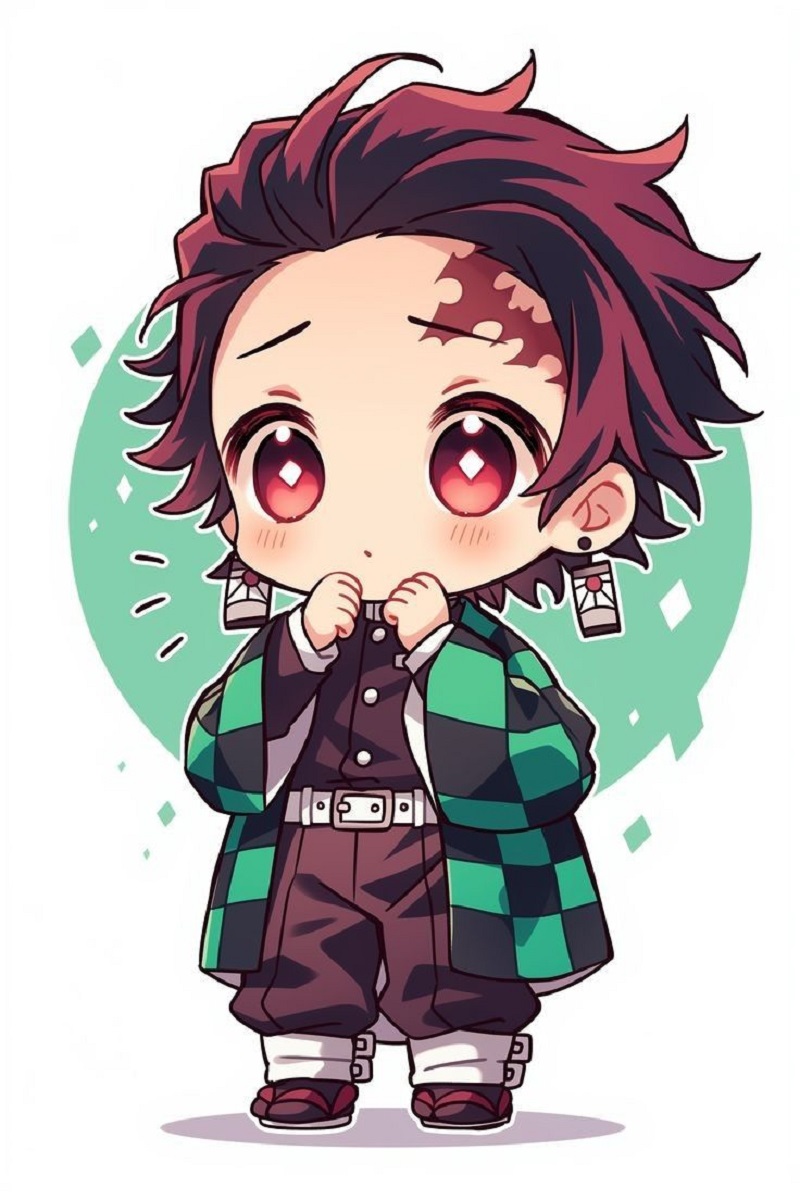 hình tanjiro kamado chibi siêu cute