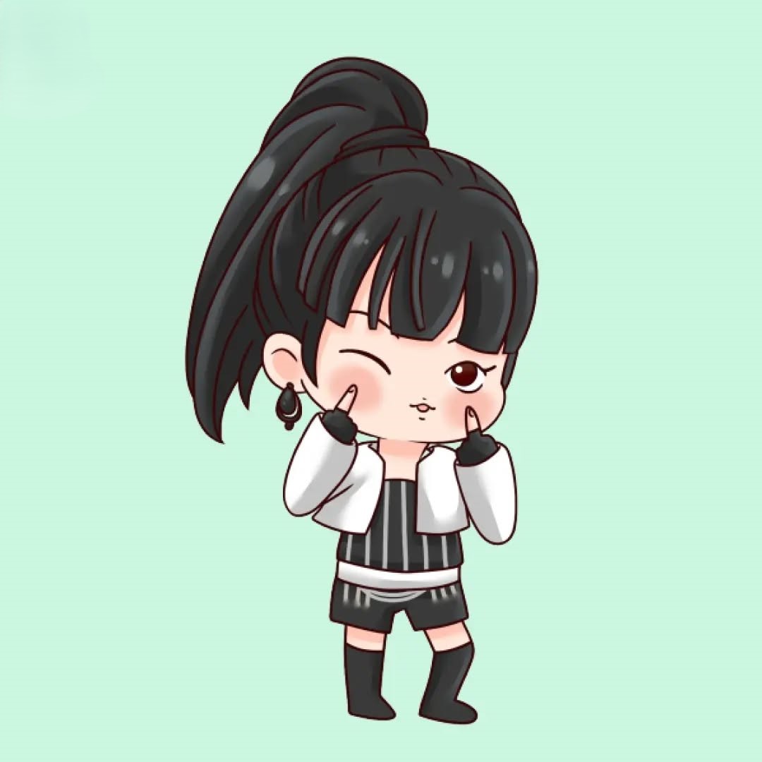 Lisa chibi vui vẻ