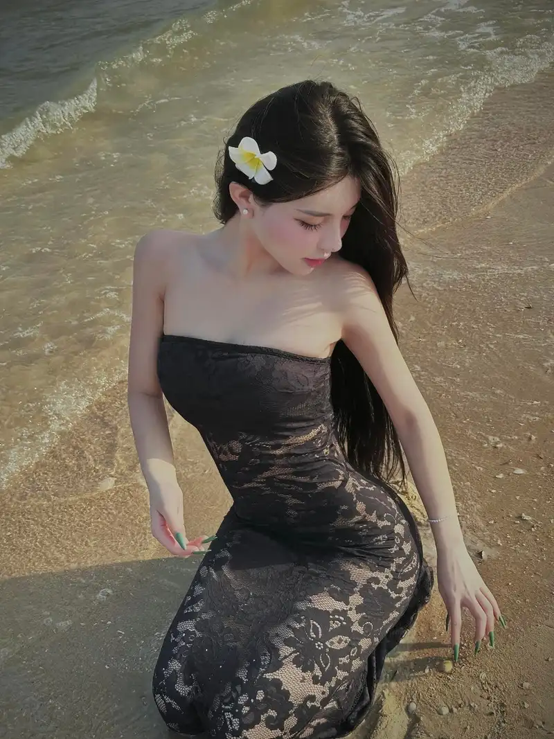 anh gái xinh damdang đi biển