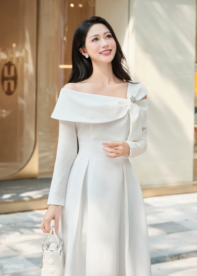 ảnh gái xinh mặc váy trắng siêu đẹp